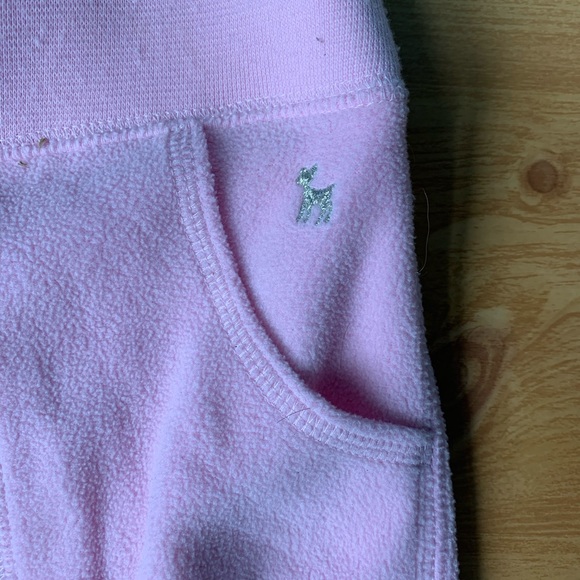 Baby pink fuzzy girls sweat pants - Picture 3 of 5